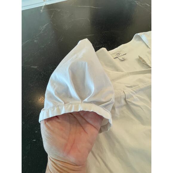 LOFT Asymmetrical bow front white top medium - Picture 6 of 7